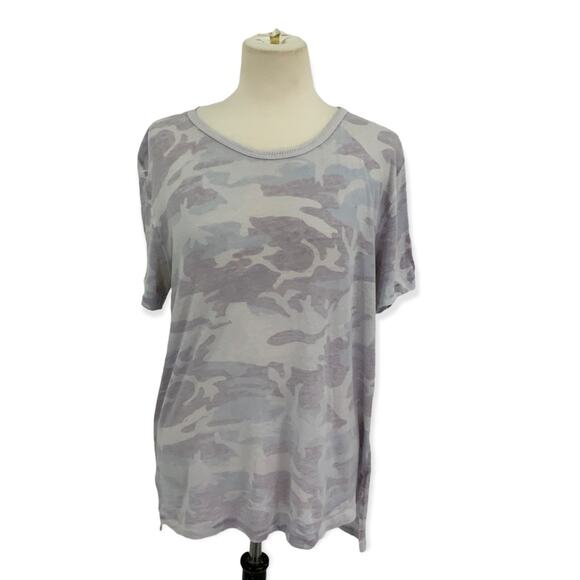 Free People We The Free Purple Camouflage Short Sleeve T Shirt Size Medium - Picture 1 of 7